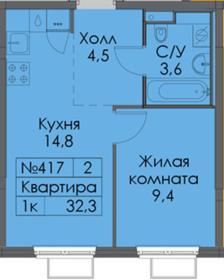 Продам однокомнатную (1-комн.) квартиру (долевое), Новомосковская ул, 6к1, Москва г