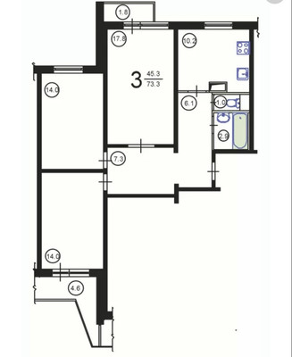 Продам трехкомнатную (3-комн.) квартиру, Интернациональная ул, , 2, Москва г