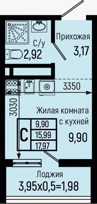 Продам однокомнатную (1-комн.) квартиру, Спортивный кв-л, 1, Небуг с