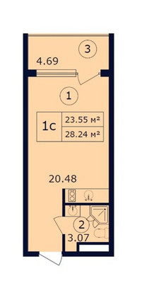 Продам однокомнатную (1-комн.) квартиру (долевое), Арматлукская ул, 2к6, Коктебель пгт