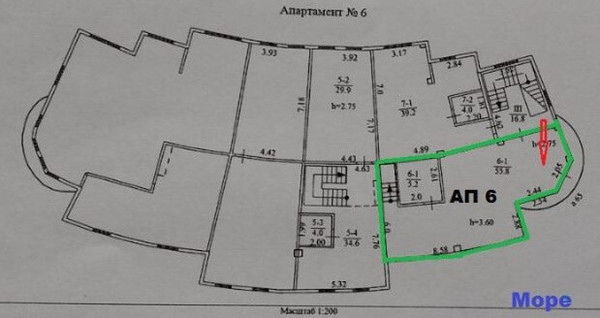 Продам двухкомнатную (2-комн.) квартиру, Прибрежная ул, 1а, Кореиз пгт