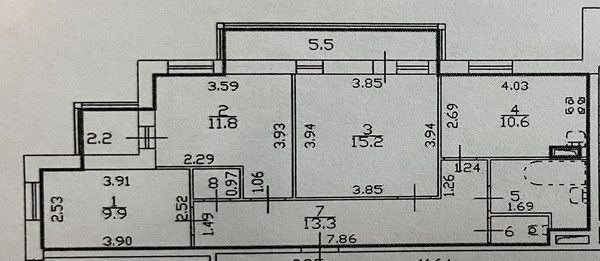 Продам трехкомнатную (3-комн.) квартиру, Доблести ул, 7к2, Санкт-Петербург г