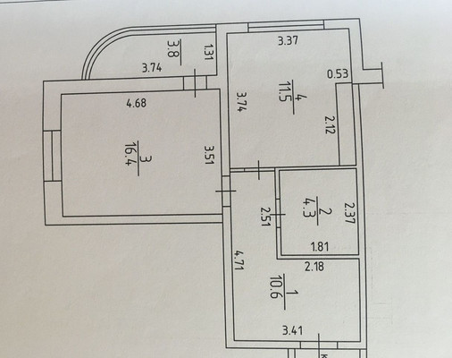 Продам однокомнатную (1-комн.) квартиру, Крылова ул, 17к6, Анапа г