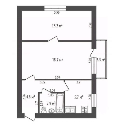 Продам двухкомнатную (2-комн.) квартиру, Соколова пр-кт, 6ЖкВ, Ростов-на-Дону г