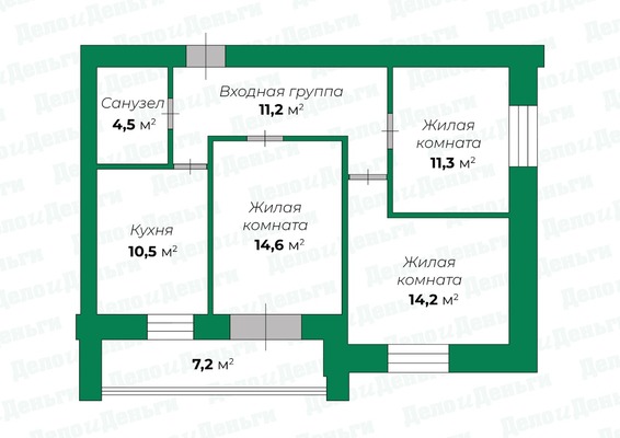 Продам трехкомнатную (3-комн.) квартиру, Социалистическая ул, 15, Киров г