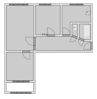 Продам трехкомнатную (3-комн.) квартиру, Московская ул, 13, Чкалово п