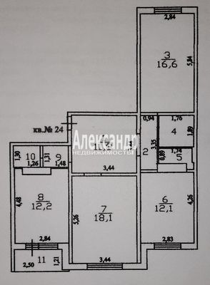 Продам трехкомнатную (3-комн.) квартиру, Энергетиков ул, 3, Новое Девяткино д