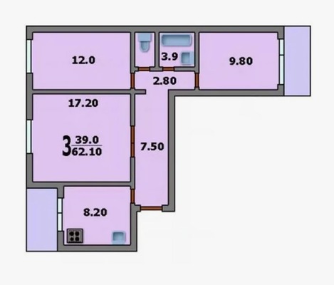 Продам трехкомнатную (3-комн.) квартиру, Строгинский б-р, 4к1, Москва г