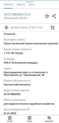 Продам участок 4,98 соток, 30, Просторный п, 0 км от города