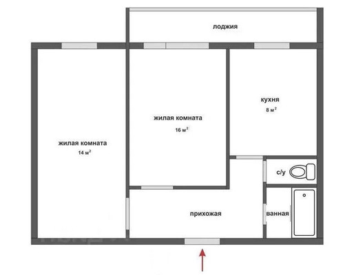 Продам двухкомнатную (2-комн.) квартиру, Кореновская ул, 21, Краснодар г