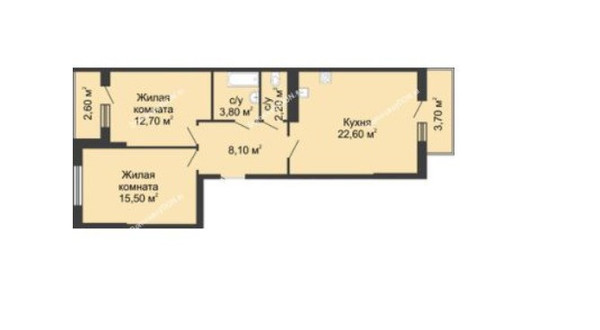 Продам трехкомнатную (3-комн.) квартиру, Жмайлова ул, 19а, Ростов-на-Дону г