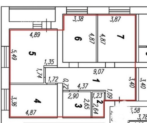 Продам трехкомнатную (3-комн.) квартиру, Красных Зорь ул, 8, Иваново г