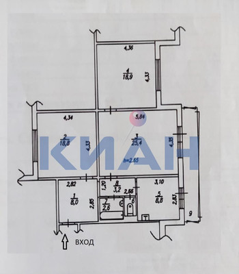Продам трехкомнатную (3-комн.) квартиру, Кутузова ул, 73а, Красноярск г