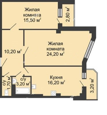 Продам трехкомнатную (3-комн.) квартиру, Береговая ул, 19/2, Ростов-на-Дону г