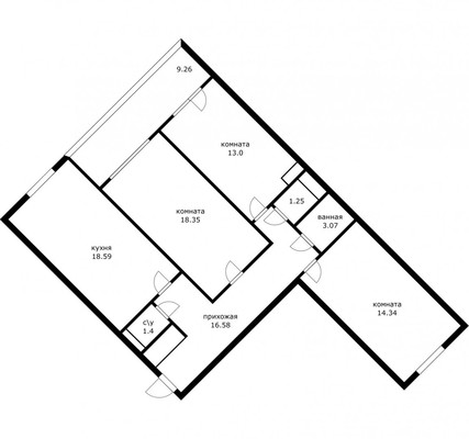 Продам трехкомнатную (3-комн.) квартиру, Кирова ул, 9к2, Люберцы г