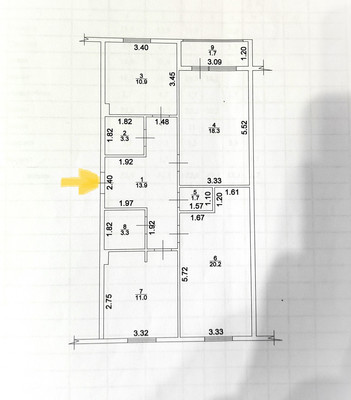 Продам трехкомнатную (3-комн.) квартиру, 13-й Квартал ул, 6, Куюки д