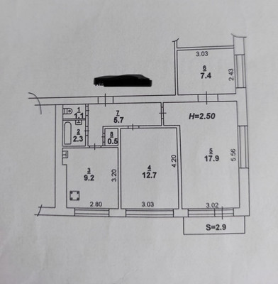 Продам трехкомнатную (3-комн.) квартиру, Волкова ул, 4/2, Ростов-на-Дону г