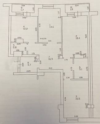 Продам трехкомнатную (3-комн.) квартиру, Достоевского ул, 66/17, Казань г