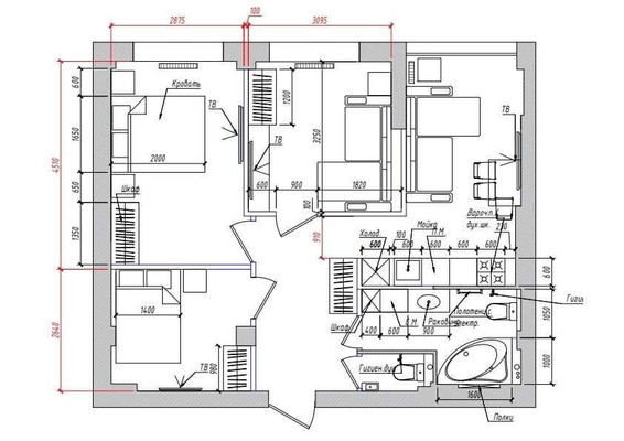 Продам трехкомнатную (3-комн.) квартиру, Вагулевского ул, 35-37, Ростов-на-Дону г