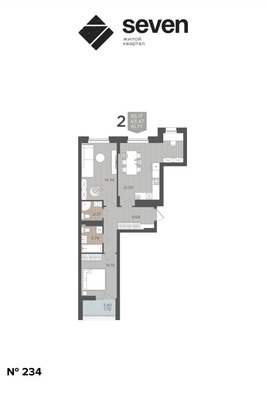 Продам двухкомнатную (2-комн.) квартиру (долевое), Батальная ул, Калининград г