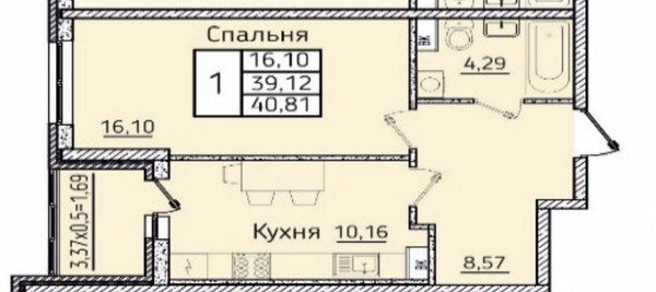 Продам однокомнатную (1-комн.) квартиру, Котанова ул, 7к3, Новороссийск г