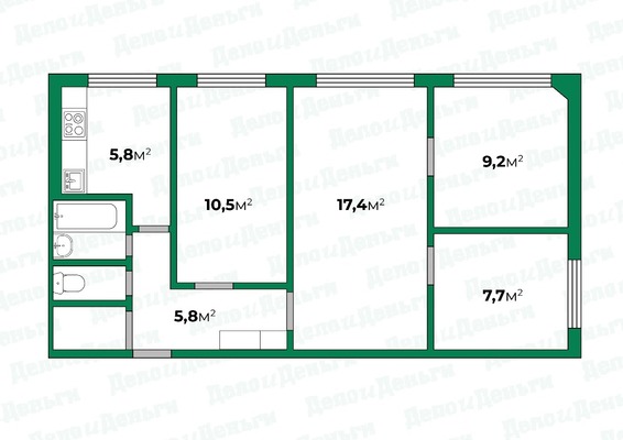 Продам многокомнатную квартиру, Лепсе ул, 49А, Киров г