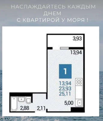 Продам однокомнатную (1-комн.) квартиру, Ленина ул, 237, Анапа г