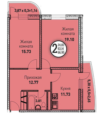 Продам двухкомнатную (2-комн.) квартиру, Круговая ул, 4Вк6, Краснодар г