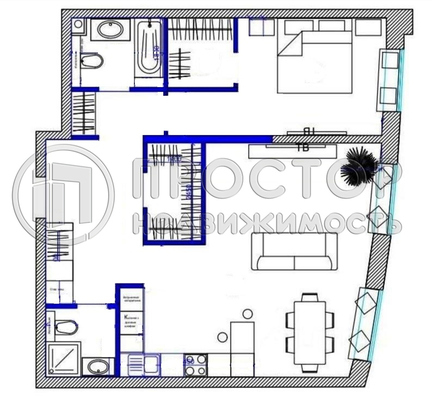 Продам двухкомнатную (2-комн.) квартиру, Лобачевского ул, 120к1, Москва г