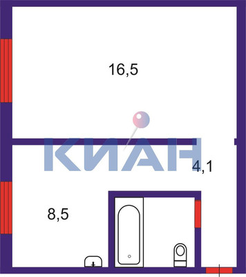 Продам однокомнатную (1-комн.) квартиру, Лесная ул, 37, Красноярск г