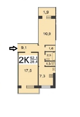 Продам двухкомнатную (2-комн.) квартиру, Кораблестроителей пр-кт, 26к1, Нижний Новгород г