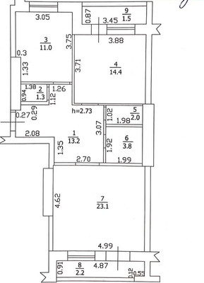 Продам двухкомнатную (2-комн.) квартиру, Лесгафта ул, 3, Казань г