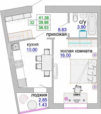 Продам однокомнатную (1-комн.) квартиру, Тургенева ул, 16А , Зеленоградск г