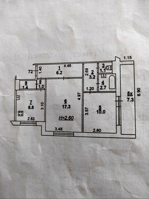 Продам двухкомнатную (2-комн.) квартиру, Добровольского ул, 7/5, Ростов-на-Дону г