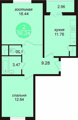 Продам двухкомнатную (2-комн.) квартиру, Ткачева ул, 20, Ростов-на-Дону г