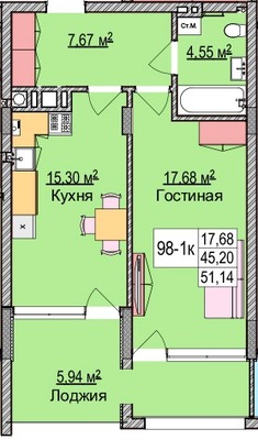 Продам однокомнатную (1-комн.) квартиру, Гагарина ул, 87, Зеленоградск г