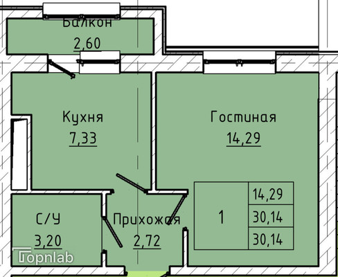 Продам однокомнатную (1-комн.) квартиру, Головко ул, 210, Нальчик г