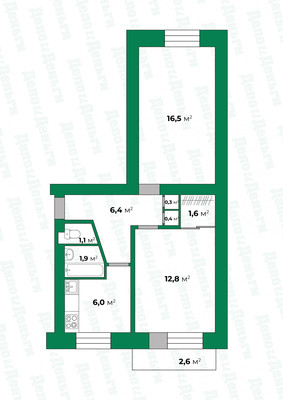 Продам двухкомнатную (2-комн.) квартиру, Пролетарский пер, 10а, Киров г
