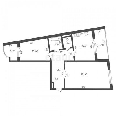 Продам двухкомнатную (2-комн.) квартиру, Энгельса ул, 3, Ханты-Мансийск г