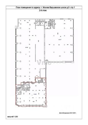 Сдам офисное помещение 850 м2, Варшавское ш, 9 1Б, Москва г