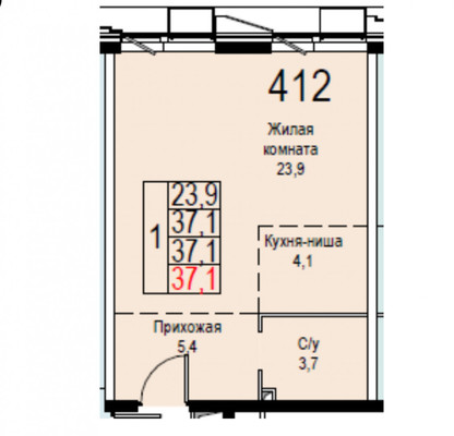 Продам однокомнатную (1-комн.) квартиру (долевое), Волгоградский пр-кт, Москва г