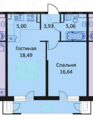 Продам однокомнатную (1-комн.) квартиру, Автолюбителей ул, 1Гк1, Краснодар г