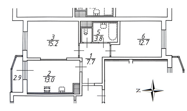 Продам двухкомнатную (2-комн.) квартиру, Петровский б-р, 6к2, Мурино п