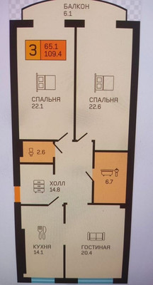 Продам трехкомнатную (3-комн.) квартиру, Курортная ул, 87, Калининград г