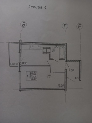 Продам однокомнатную (1-комн.) квартиру, Новгородский пр-кт, 8, Шушары п