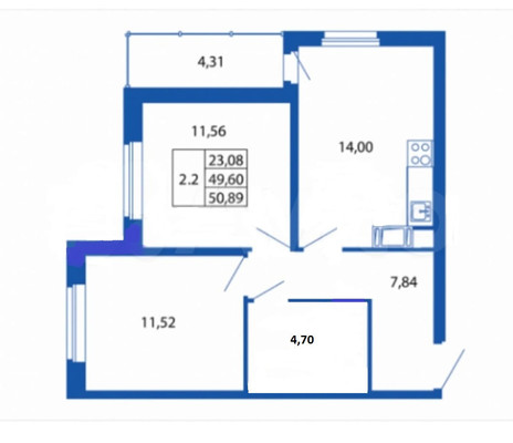 Продам двухкомнатную (2-комн.) квартиру, Столичная ул, 11к2, Кудрово г