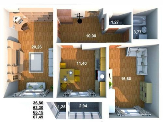 Продам двухкомнатную (2-комн.) квартиру, Николая Островского ул, 1, Екатеринбург г