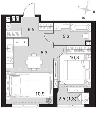 Продам двухкомнатную (2-комн.) квартиру, Академика Волгина ул, 2, Москва г