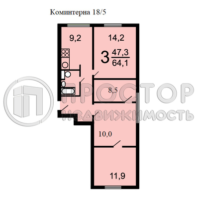 Продам трехкомнатную (3-комн.) квартиру, Коминтерна ул, 18/5, Москва г