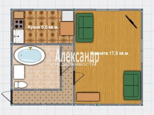 Продам однокомнатную (1-комн.) квартиру, Железнодорожная ул, 8, Каннельярви п. ж/д ст.